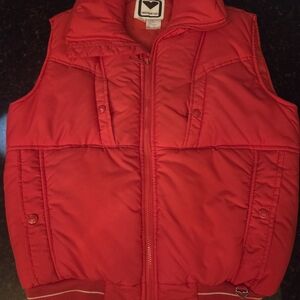 Mens Vintagr Obermeyer Red Puffer Vest Size L